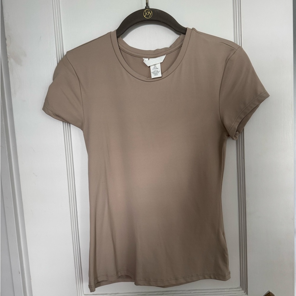 Tan Fitted Short Sleeve Tee